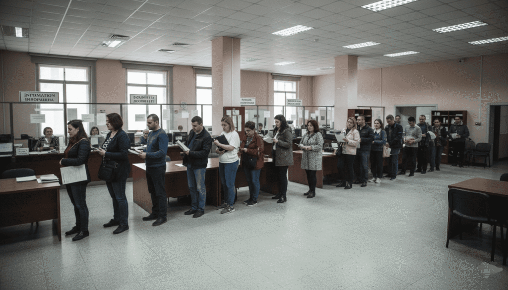 queue dans une administration en Bulgarie