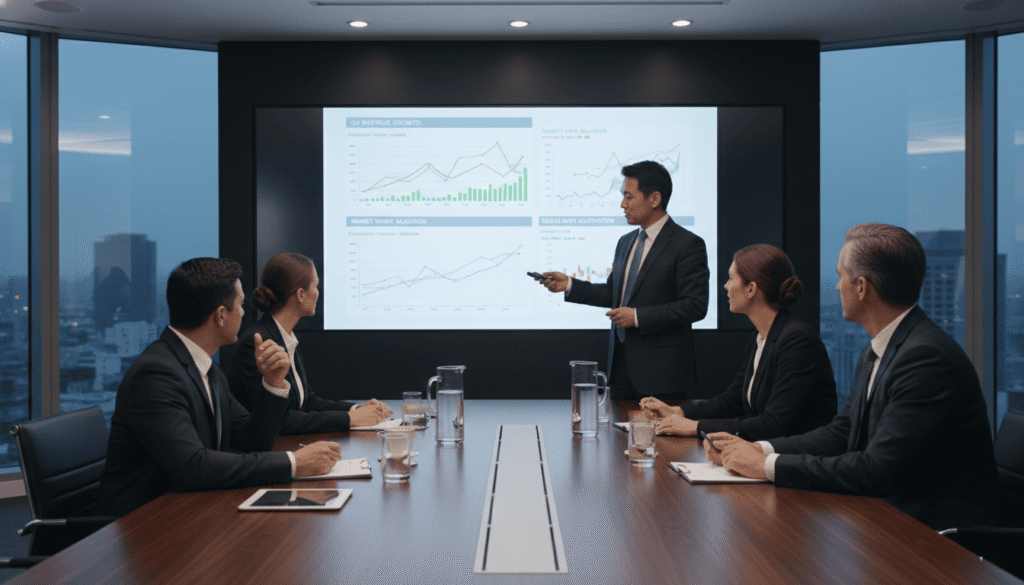 Collaborateur dans une salle de réunion