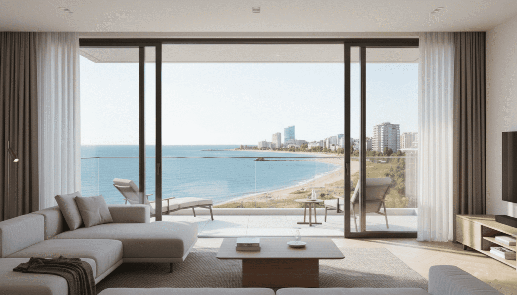 appartement moderne avec balcon donnant sur la mer à Varna