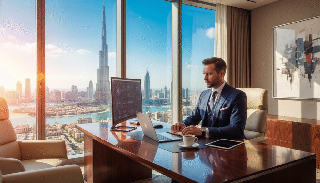 Professionnel dans un burau à Dubai