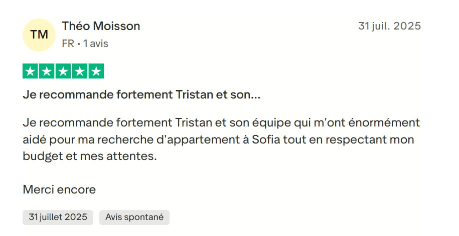 Avis 1 - Vivre en Bulgarie