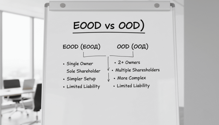 tableau blanc avec écrit “EOOD vs OOD” et un schéma comparatif